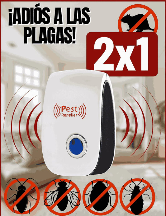 PROMO 2X1 | Repelente Ultrasonico para Insectos y Ratones - TODAS LAS PLAGAS