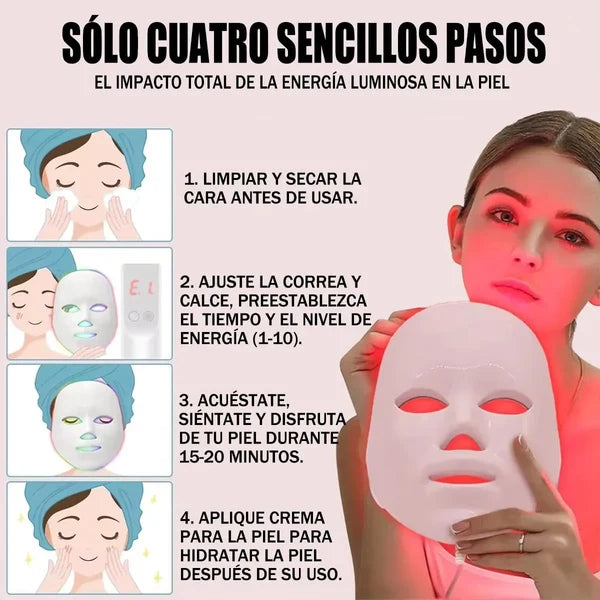 Mascara Led Facial (7 Colores de terapia)