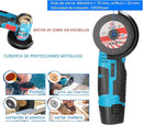 Mini amoladora angular de 12 V con disco de corte